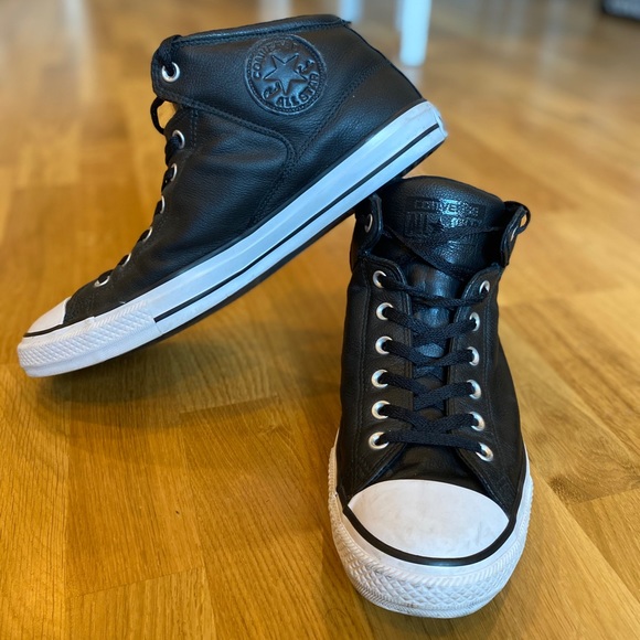 leather high top chucks